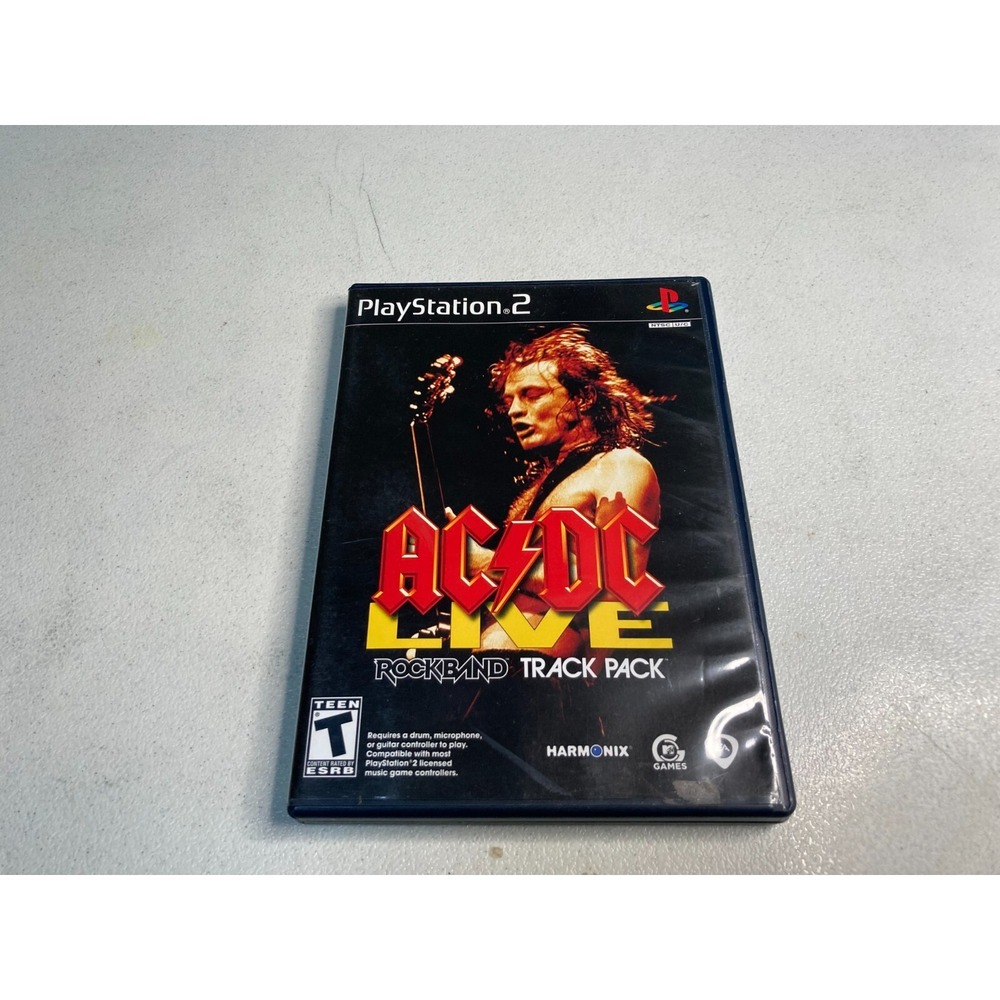 ACDC Live Rock Band Track Pack PlayStation 2 2008 PS2 Complete Tested AC/DC